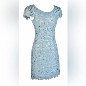alice olivia blue lace dress Mini Hattie Dress in Roselyn Blue – Ivy City Co main image 0